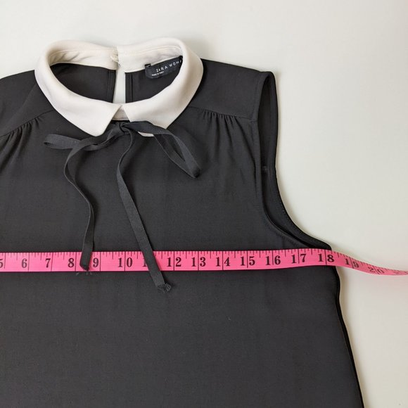 Zara Woman Black Sleeveless Tie Neck Top - Picture 8 of 9